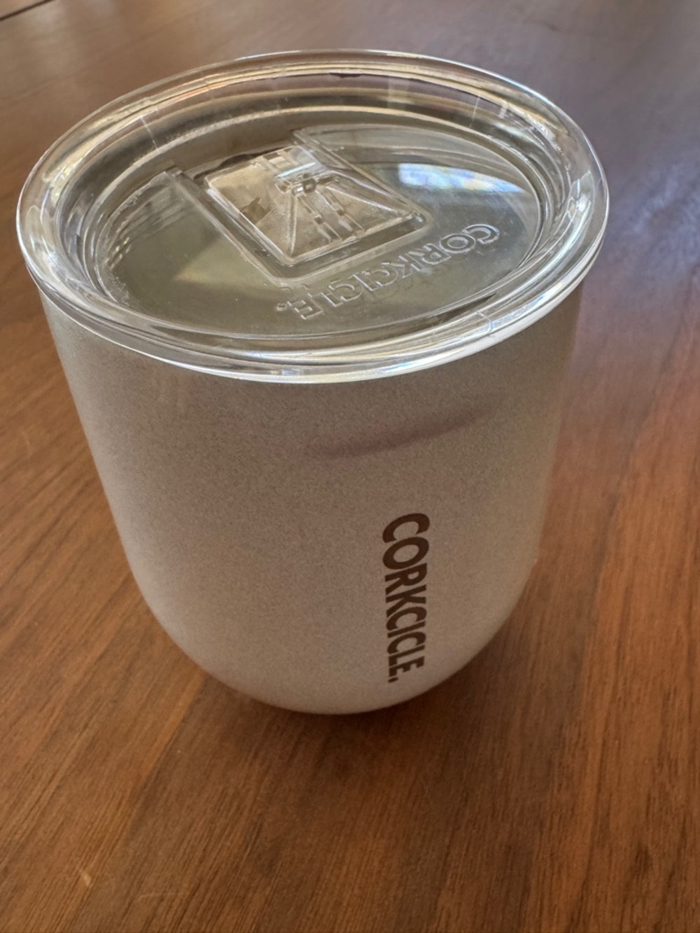Corkcicle Stemless Insulated Wine Tumbler in Light Gray